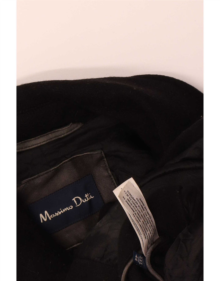 Massimo Dutti Chaquetón Hombre UK 44 2XL Lana Negra