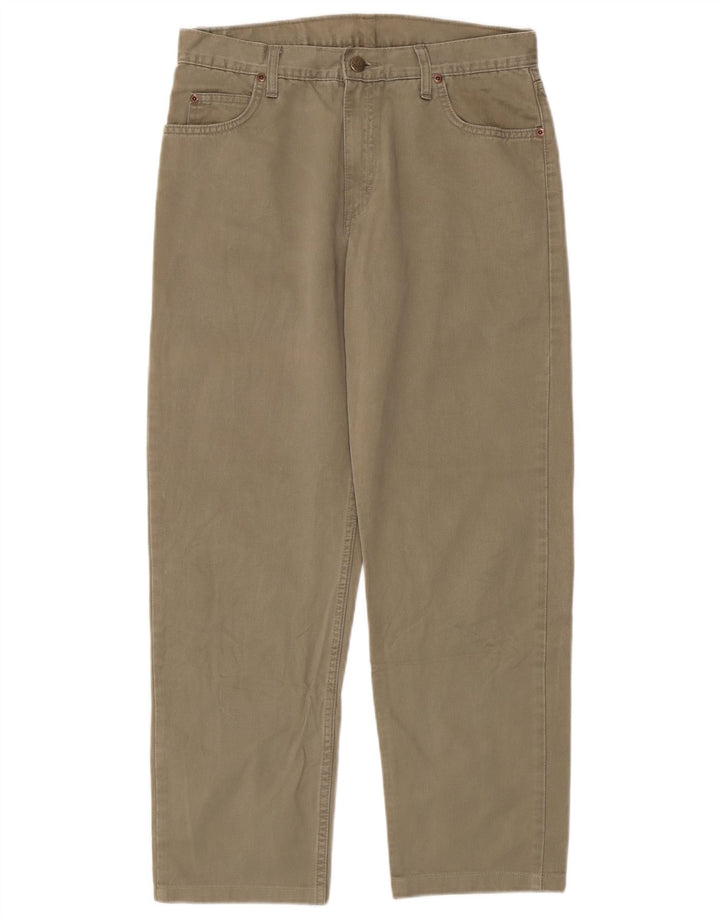 LEE Pantalones informales rectos Brooklyn para hombre W32 L30 Algodón caqui