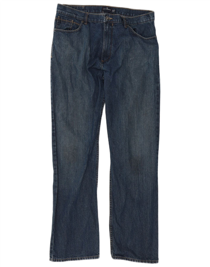 Marks & Spencer Vaqueros rectos azules Harbor para hombre W36 L33 Algodón azul
