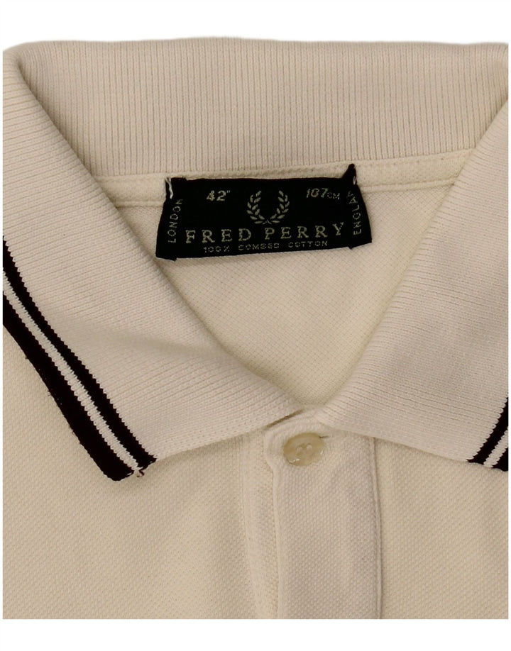 Polo Fred Perry Hombre Algodón Blanco Mediano