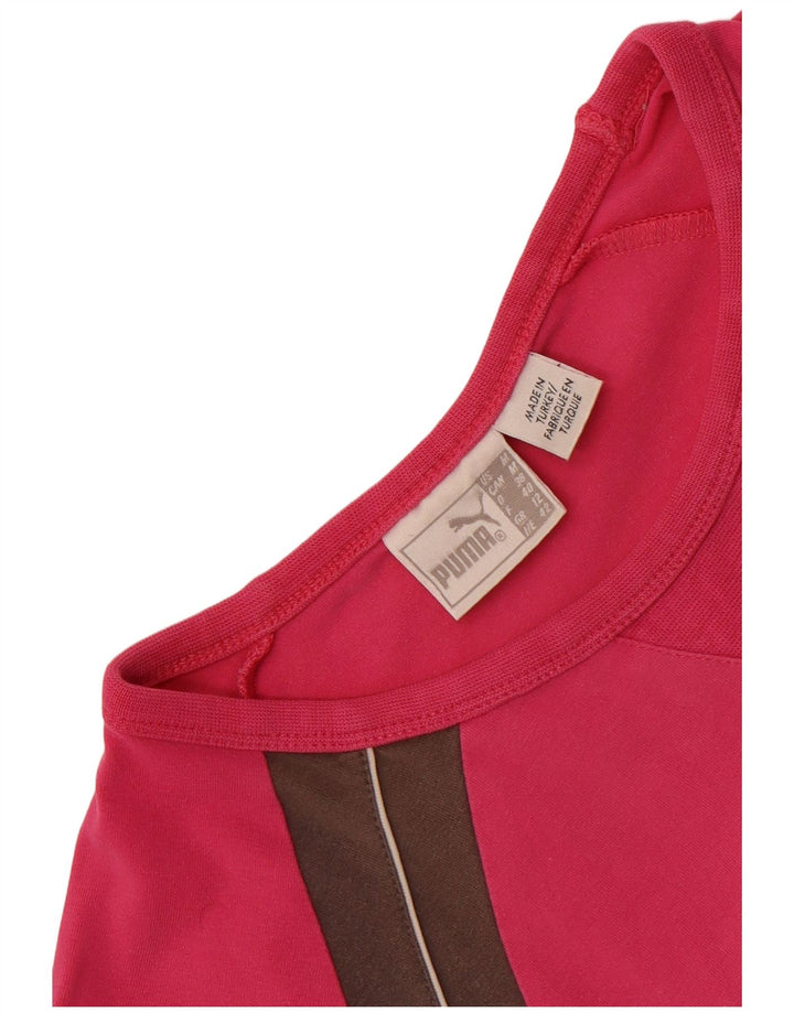 Puma Camiseta gráfica para mujer Top UK 40 Medium Pink Colourblock