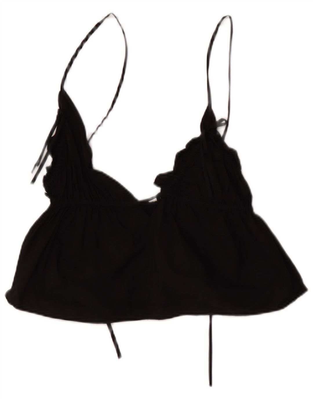 Vintage mujer crop Cami Top Reino Unido 4 XS Negro