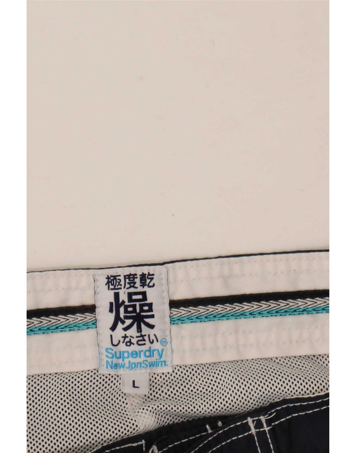 Superdry Shorts De Baño Con Gráficos Para Hombre Grande Azul Marino