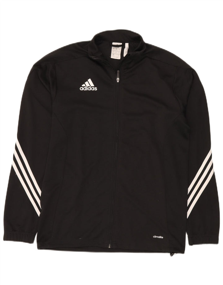 ADIDAS Mens Climalite Chándal Top Chaqueta Mediano Negro Poliéster