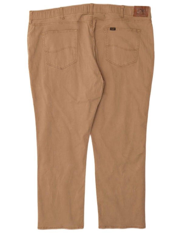 LEE Pantalones casuales cónicos rectos Extreme Motion para hombre W48 L30 Beige