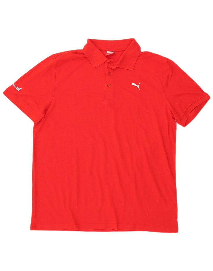 PUMA Polo para hombre 2XL Algodón rojo
