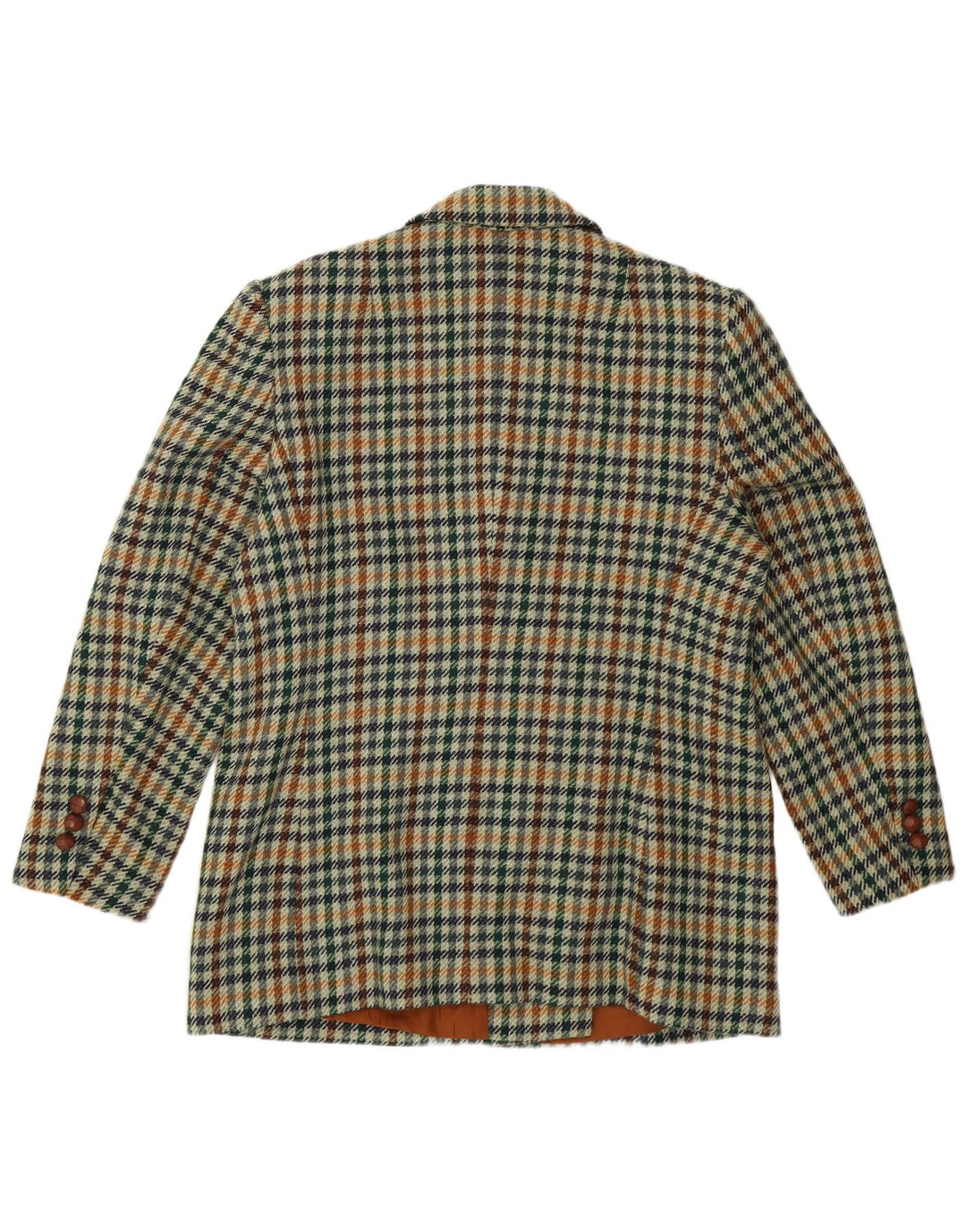 Vintage mujer doble pecho Blazer chaqueta Reino Unido 16 grande verde Houndstooth