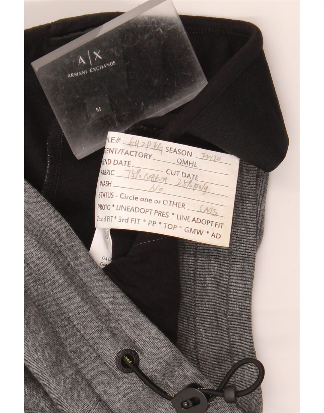 Armani Exchange Pantalones De Chándal De Algodón Gris Medio Hombre