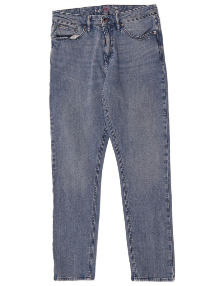 Marks & Spencer Vaqueros ajustados regulares para hombre W30 L31 Algodón azul