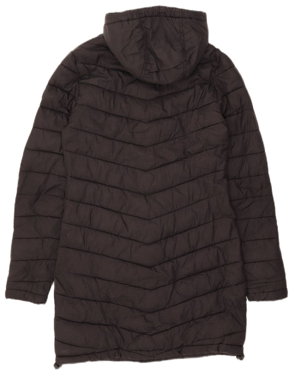 Superdry Abrigo acolchado con capucha para mujer UK 6 XS Nylon negro