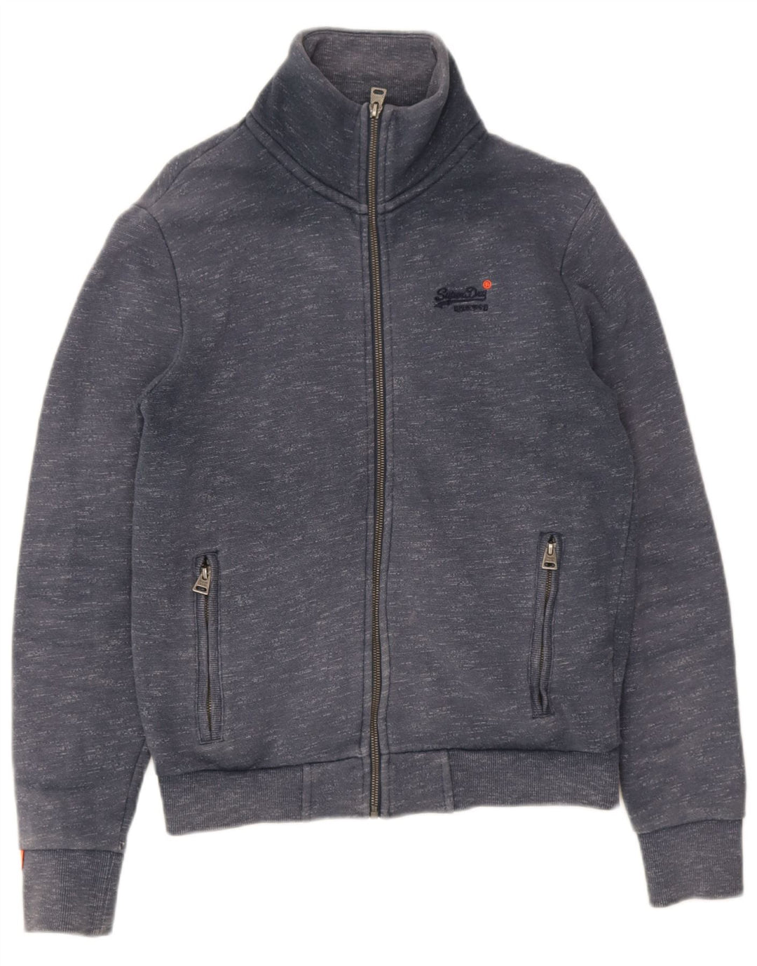 Superdry Chaqueta de chándal para hombre de algodón moteado gris pequeño