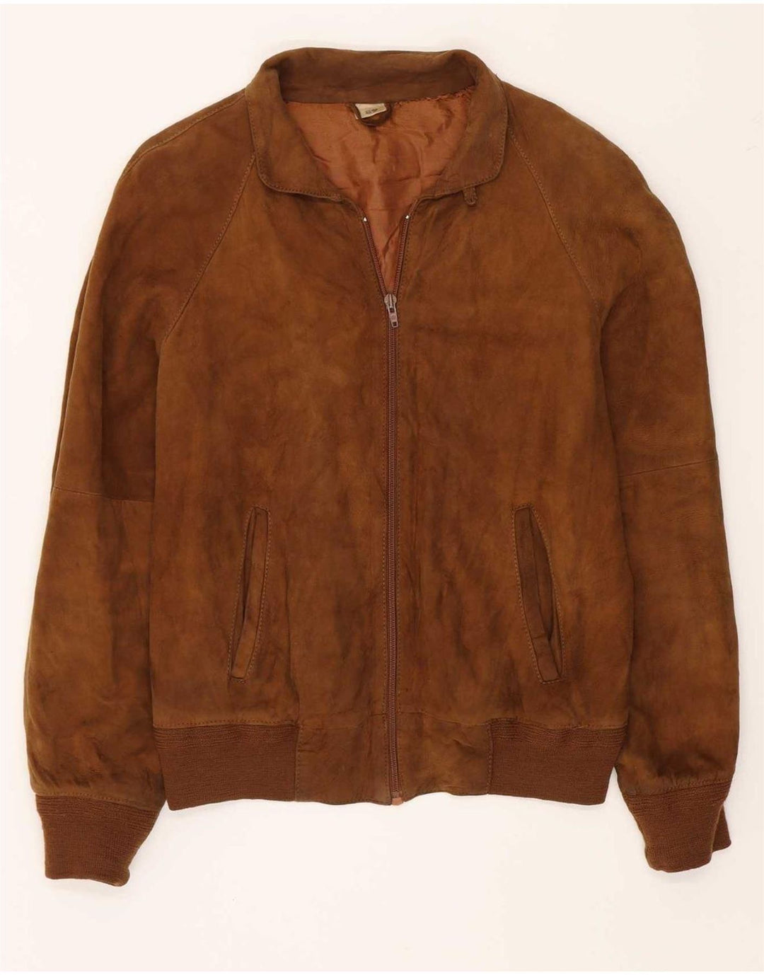 Chaqueta de ante vintage para hombre IT 48 Beige medio
