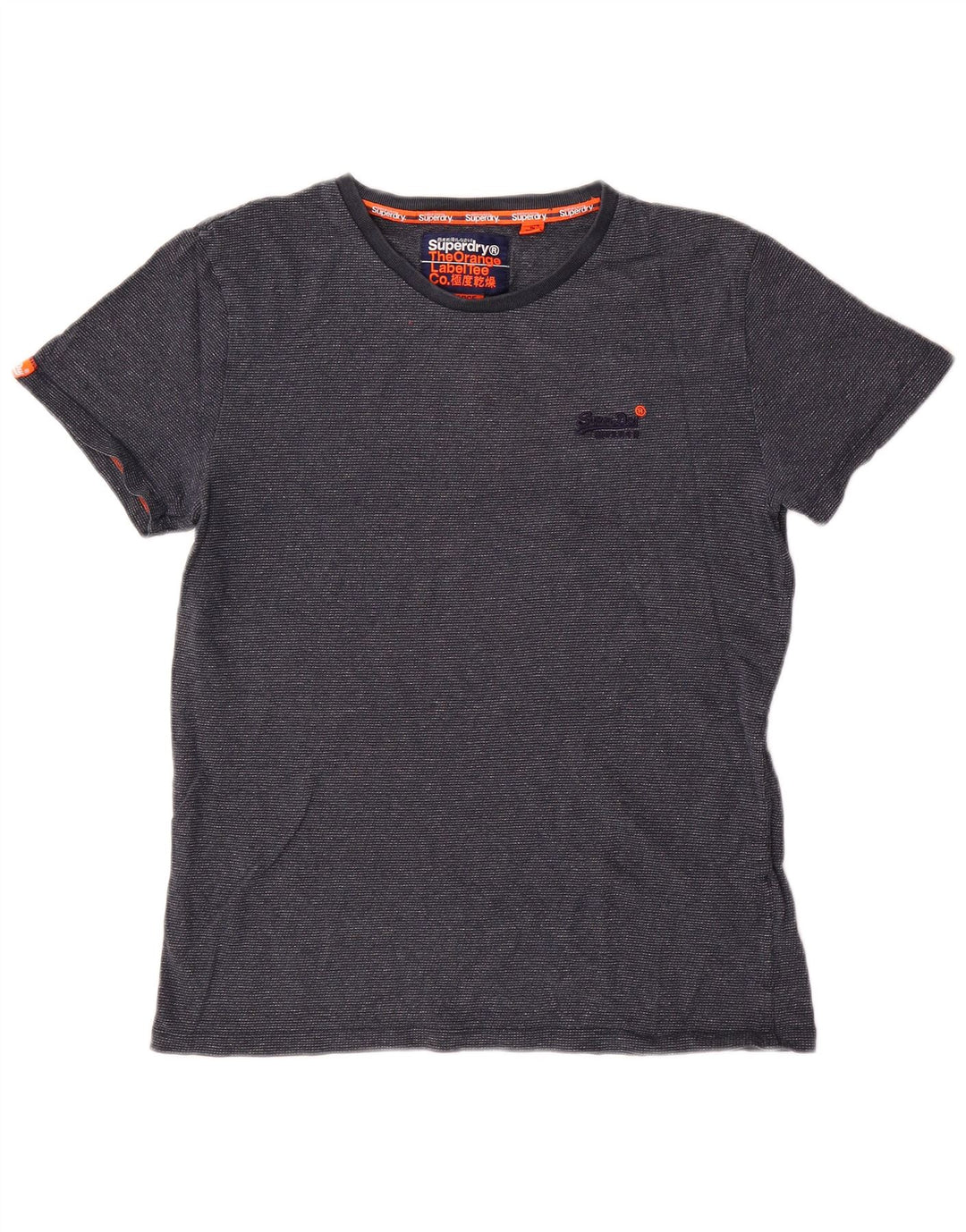 Superdry Camiseta para hombre Top Large Azul Marino Algodón