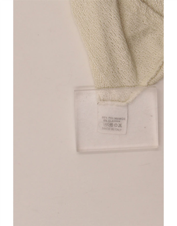 EMANUEL UNGARO Blusa sin mangas para mujer UK 12 Medium Off White