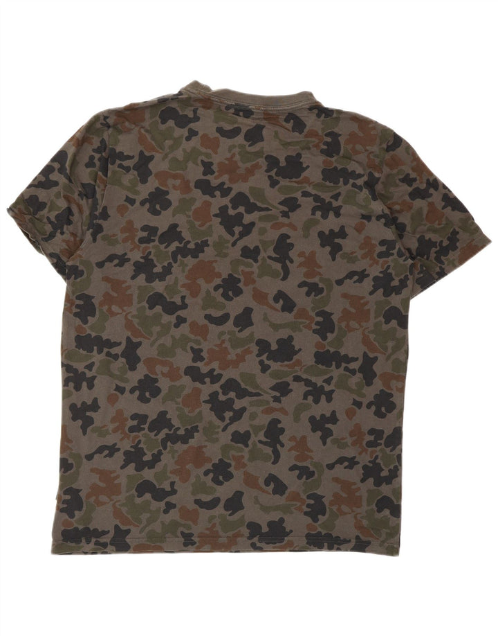 CONVERSE Camiseta gráfica para hombre Top Camuflaje gris medio