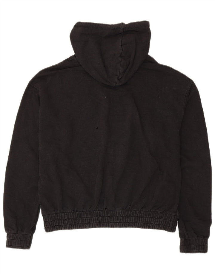 PUMA Jersey con capucha extragrande para mujer UK 14 Mediano Algodón negro