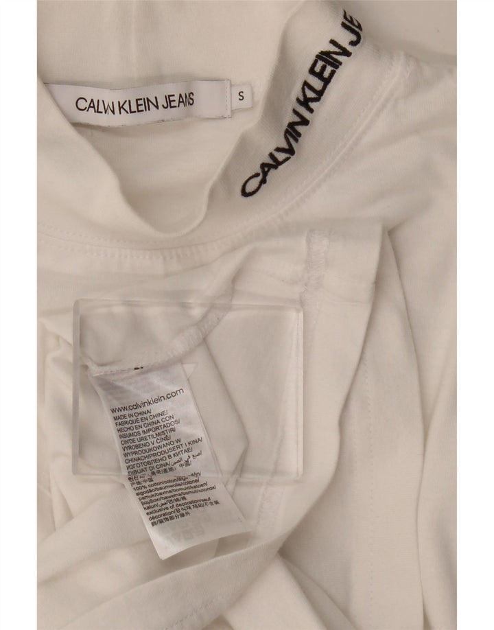 CALVIN KLEIN JEANS Top Hombre Manga Larga Pequeño Algodón Blanco