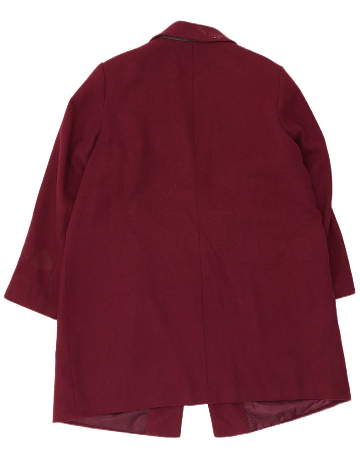 Marks & Spencer Abrigo para mujer UK 20 2XL Poliéster burdeos