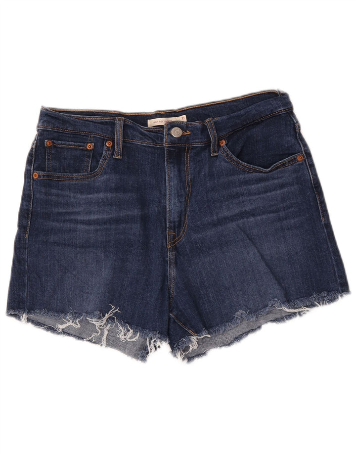 Levi's Mujer Vaqueros Cortos De Tiro Alto W31 Algodón Azul Medio