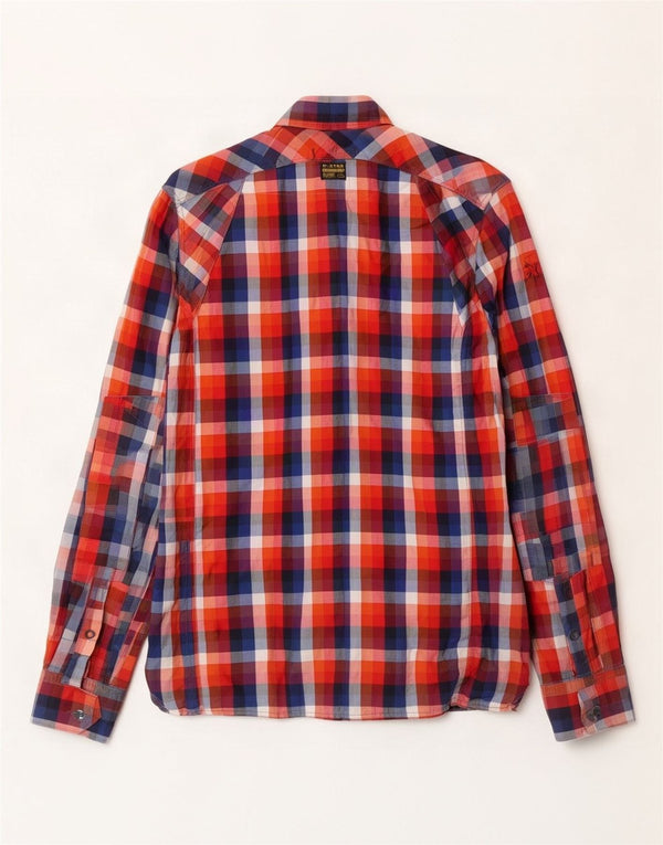 Camisa G-Star Hombre Grande De Algodón Con Cuadros Multicolores