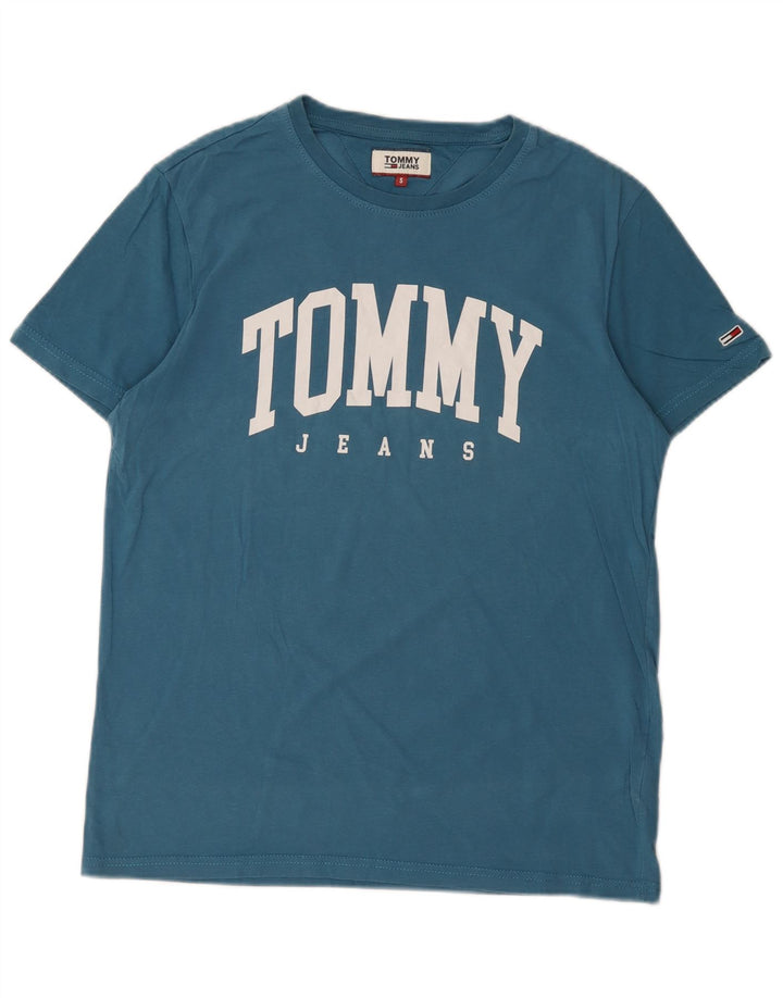 Tommy Hilfiger Camiseta gráfica para hombre Top Small Blue Cotton