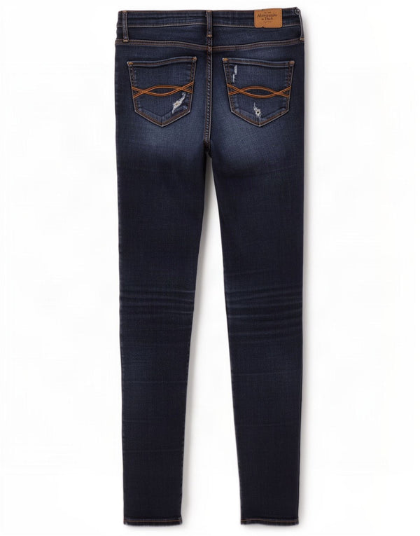 Abercrombie & Fitch Jeans ajustados para mujer US 2 XS W26 L31 Azul marino