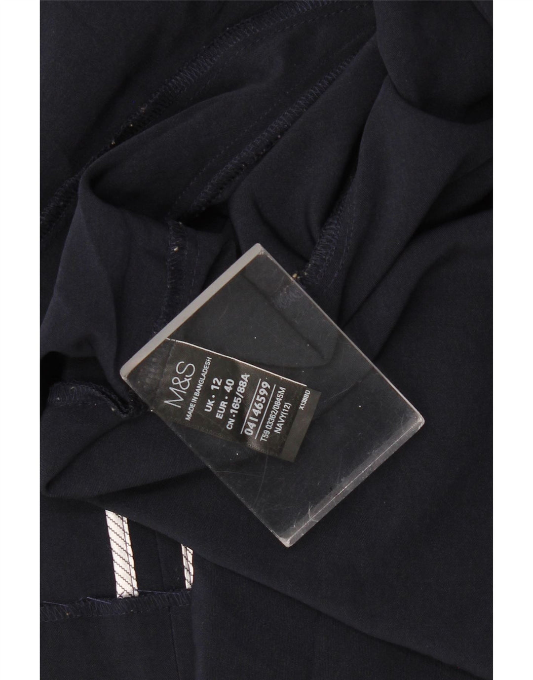 MARKS & SPENCER Chaqueta tipo blazer abierta para mujer UK 12 Poliéster azul marino mediano