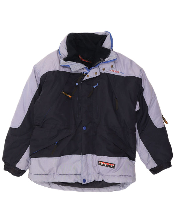 Dreamland Chaqueta de esquí con capucha para hombre UK 40 Large Azul marino Colorblock