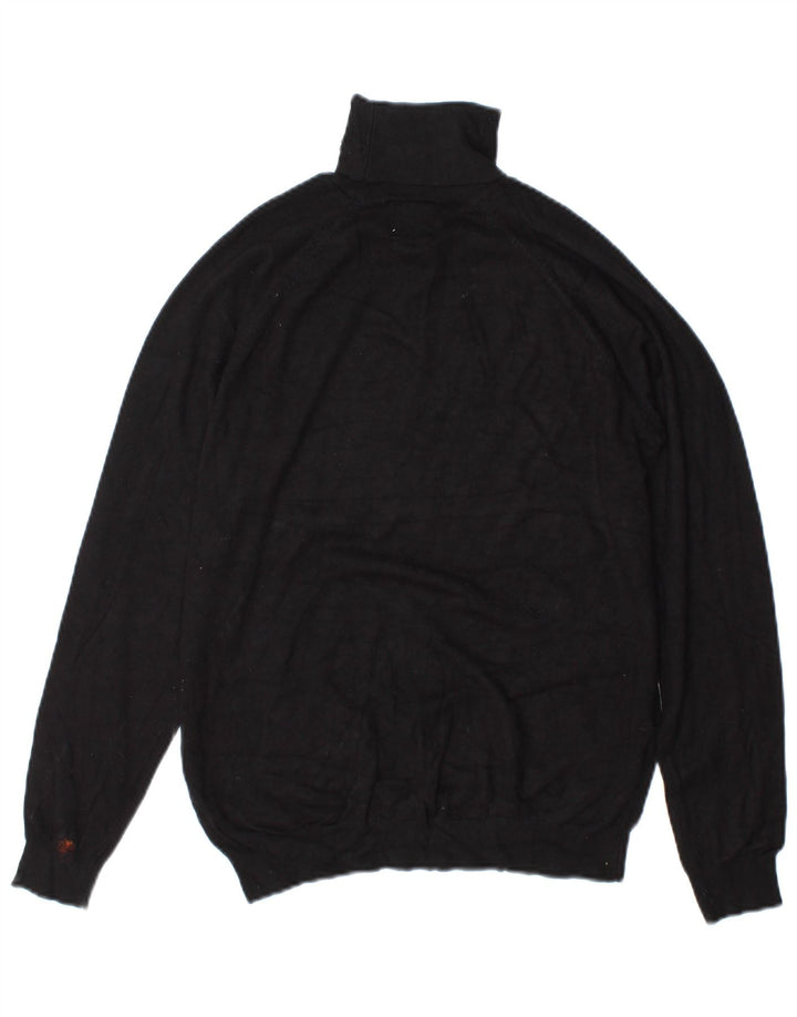 Zara Mujer Roll Neck Jumper Sweater UK 10 Small Negro