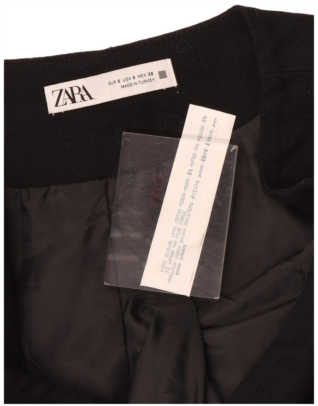 Zara Mujer Chaleco Reino Unido 10 Pequeño Negro
