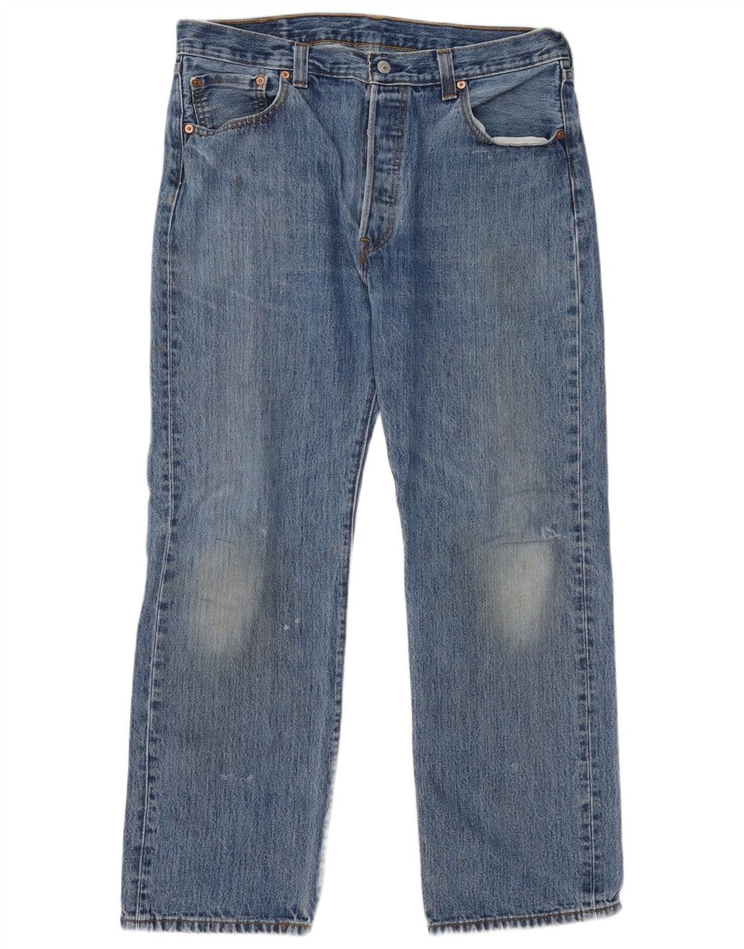 Levi's Hombre 501 Vaqueros Rectos W36 L30 Algodón Azul