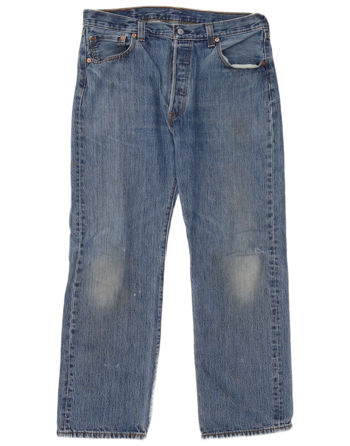 Levi's Hombre 501 Vaqueros Rectos W36 L30 Algodón Azul