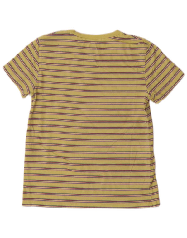 Levi's Camiseta Mujer Top UK 2 2XS Amarillo Rayas Algodón