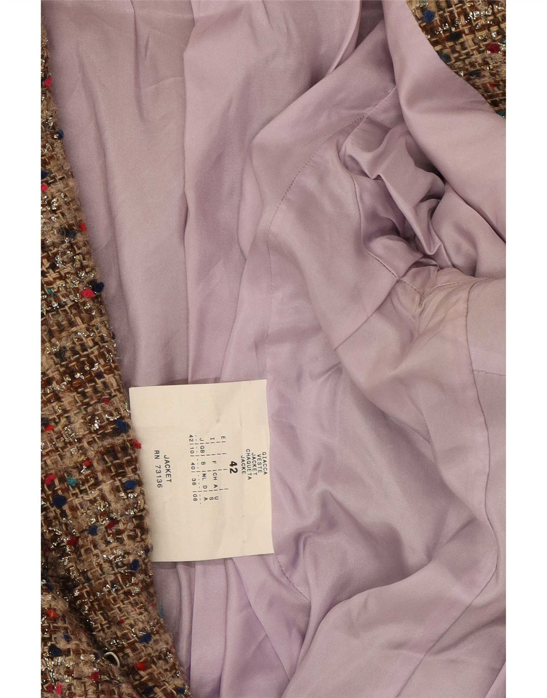 Max & Co. Chaqueta tipo blazer para mujer UK 10 Small Beige Lana moteada
