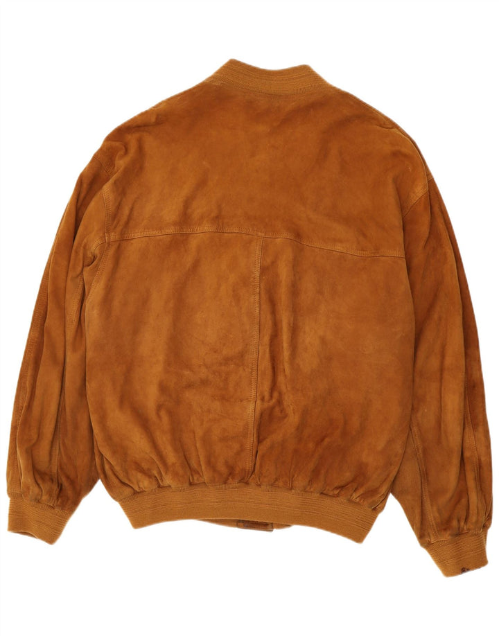 Maxi Milian Chaqueta bomber de ante para hombre IT 58 4XL Marrón