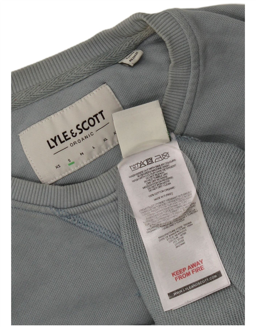 Lyle & Scott Hombre Sudadera Jumper Small Azul Algodón