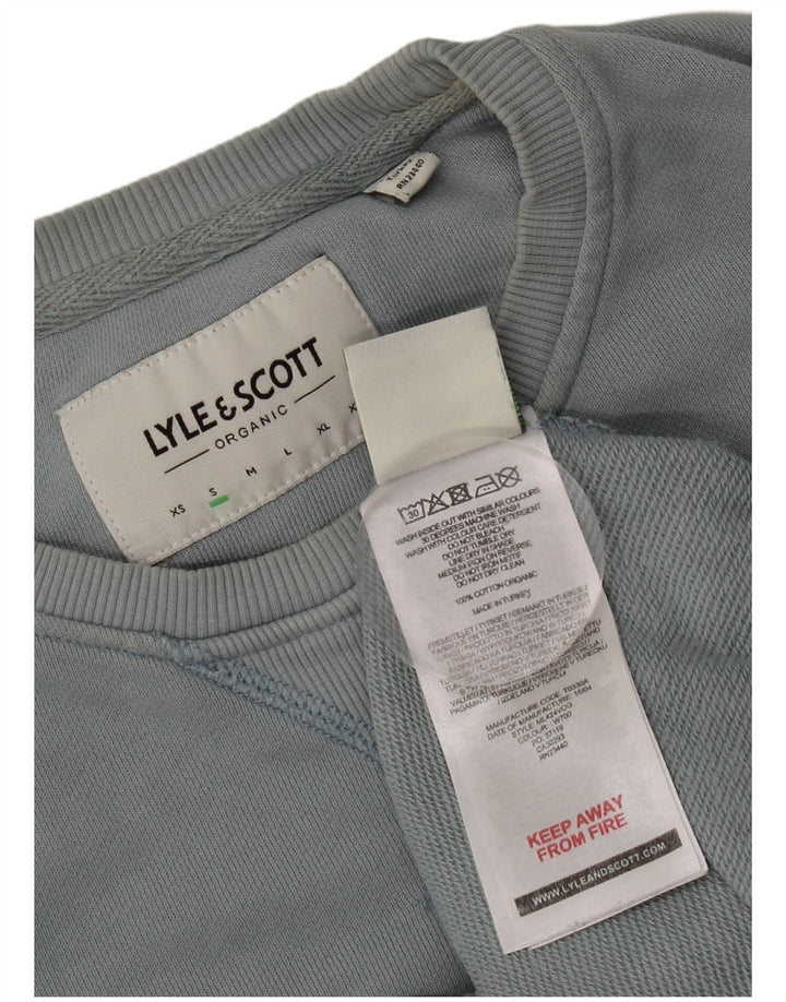 Lyle & Scott Hombre Sudadera Jumper Small Azul Algodón