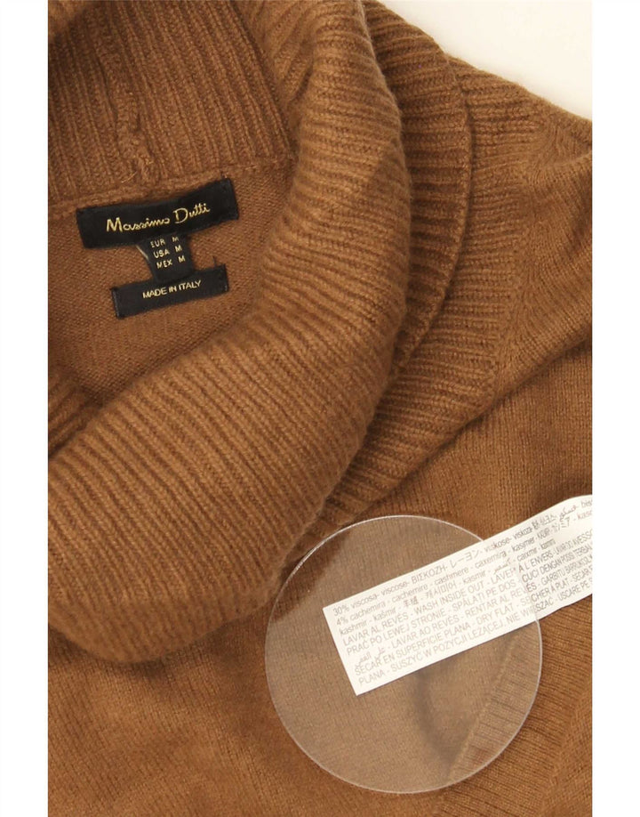 Massimo Dutti Jersey de cuello vuelto para mujer UK 44 Viscosa marrón medio