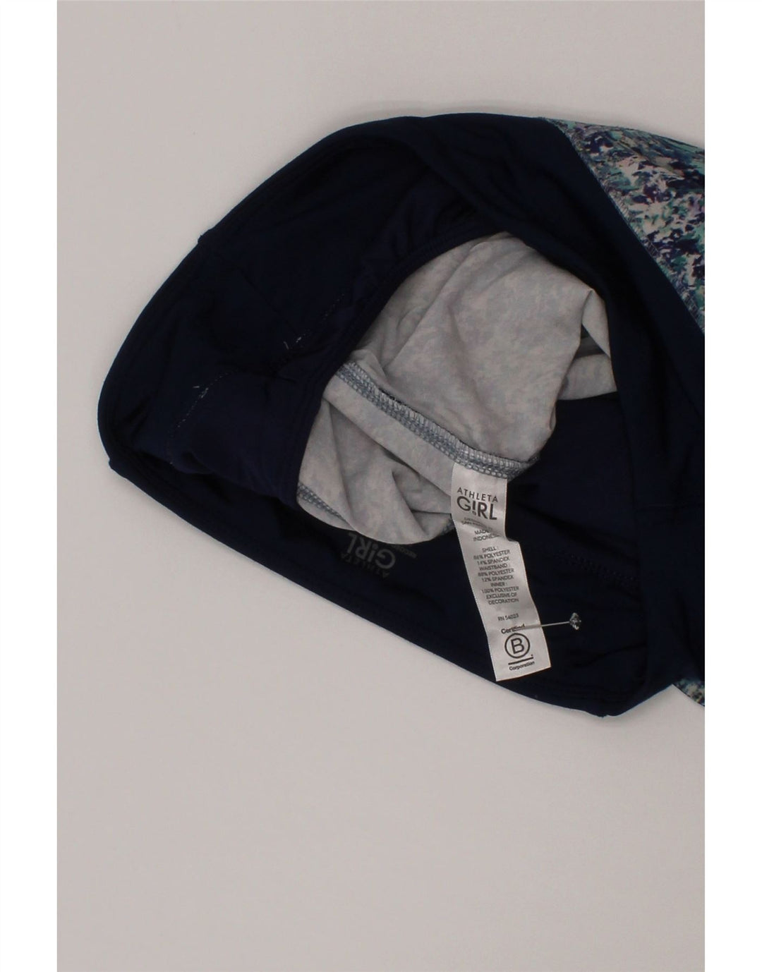 Athleta Pantalones cortos deportivos con estampado abstracto para niñas 11-12 años Grande Azul marino