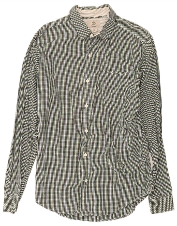 Timberland Camisa Slim Fit De Algodón A Cuadros Verde Medio Para Hombre
