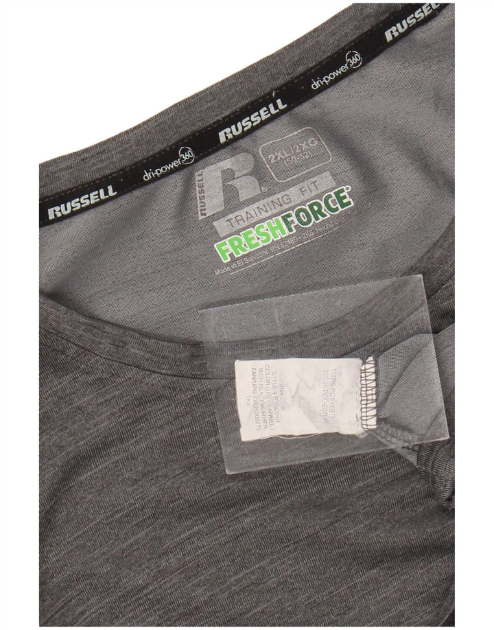 RUSSELL ATHLETIC Camiseta para hombre Top 2XL Gris Poliéster