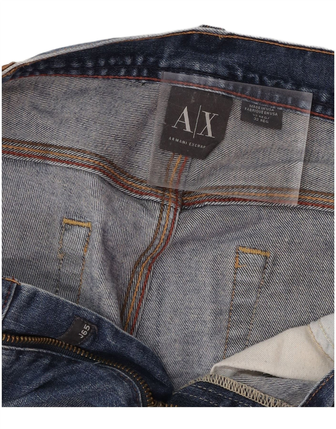 ARMANI EXCHANGE Vaqueros rectos para hombre W32 L29 Algodón azul