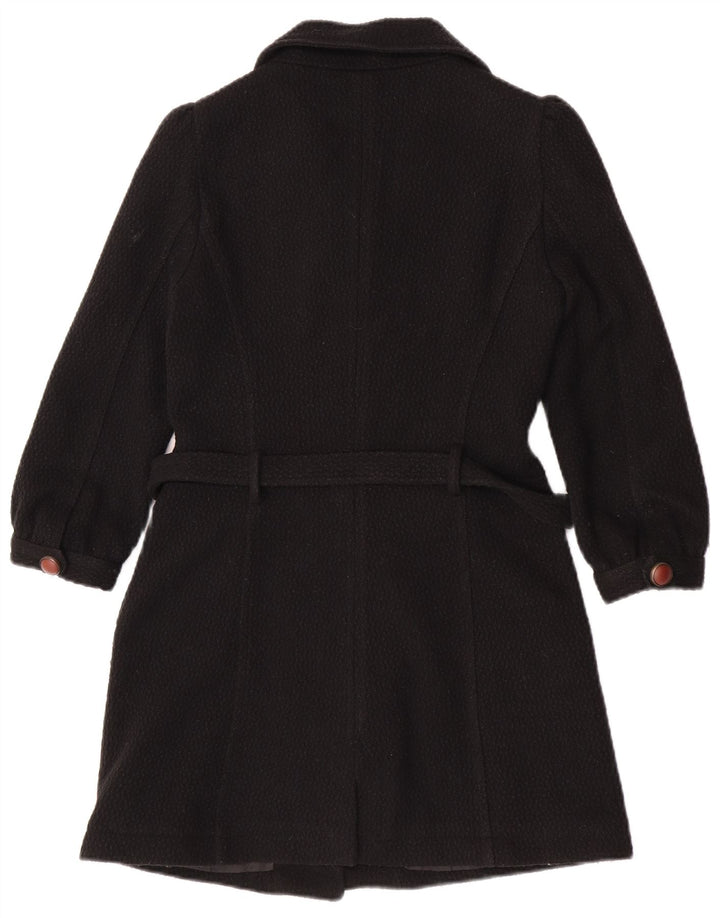 Zara Mujer Abrigo Reino Unido 40 Medio Negro Acrílico