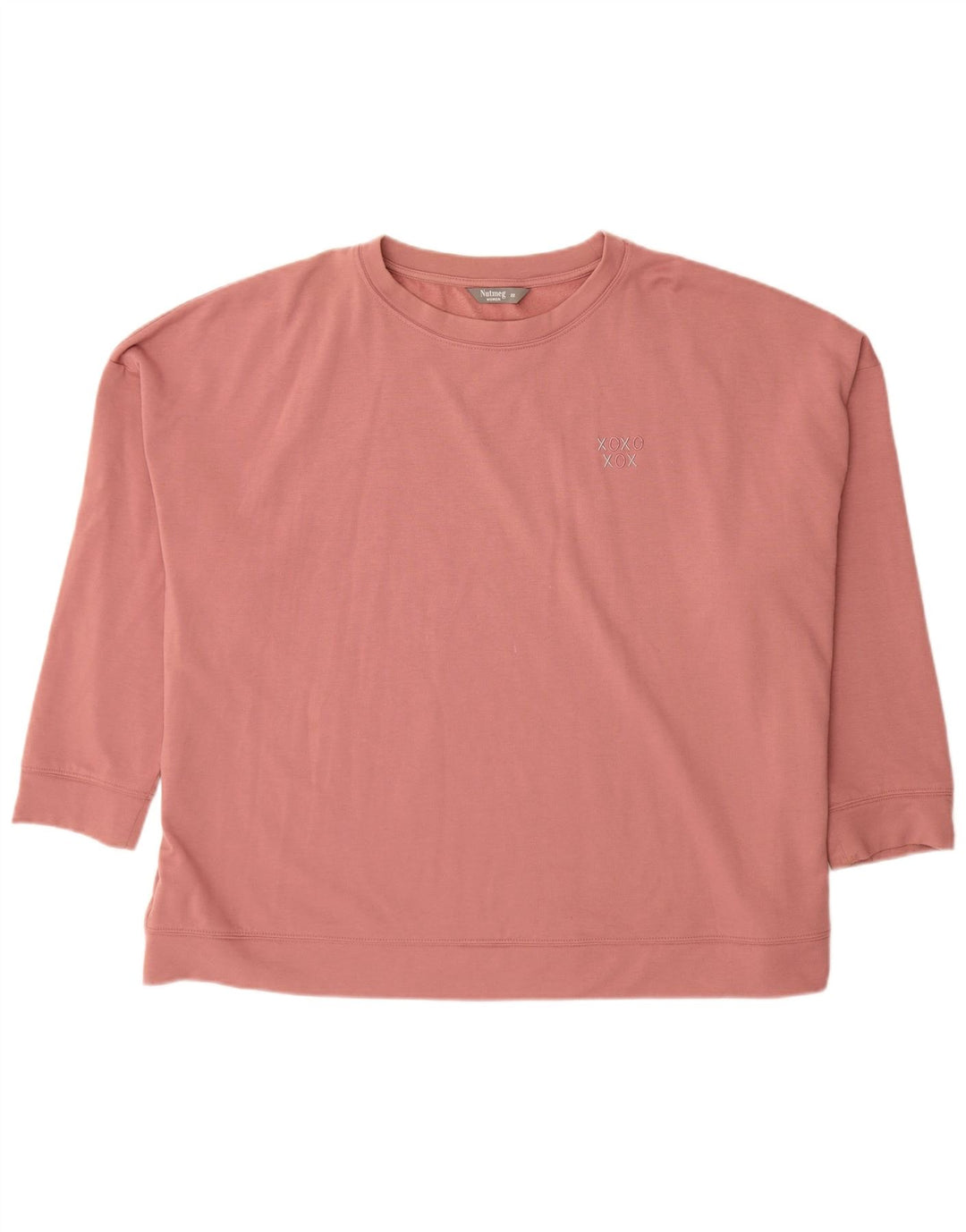 VINTAGE Sudadera de gran tamaño para mujer Jumper UK 22 3XL Poliéster rosa