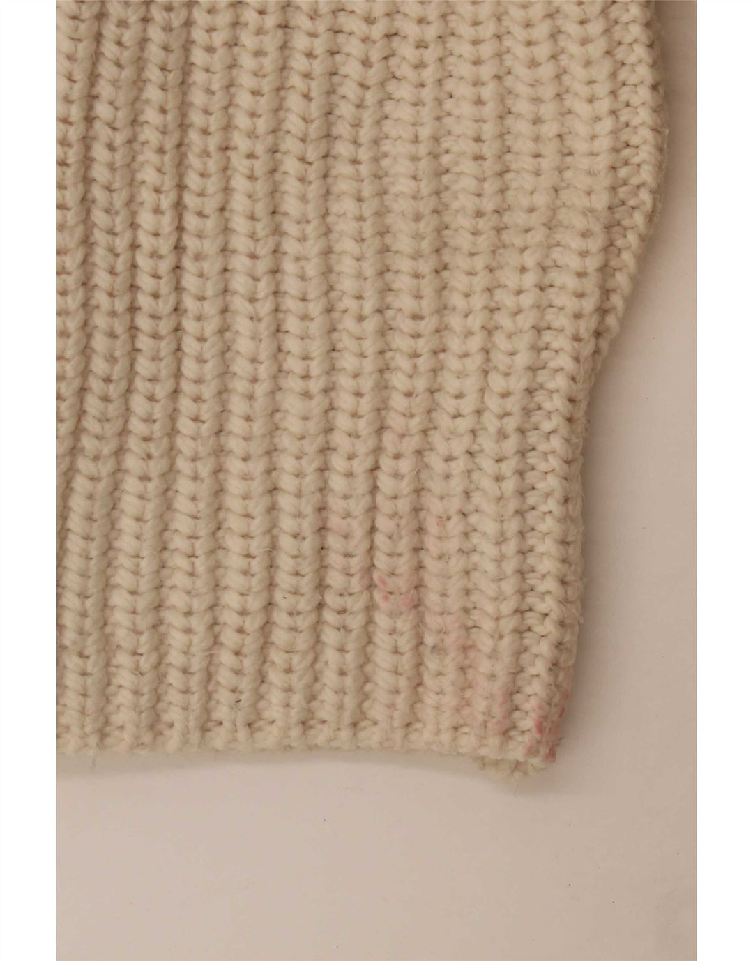 Zara Mujer Longline Open Cardigan Suéter UK 46 Grande Poliéster Beige