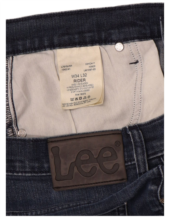Vaqueros rectos Rider para hombre Lee W34 L30 Algodón azul