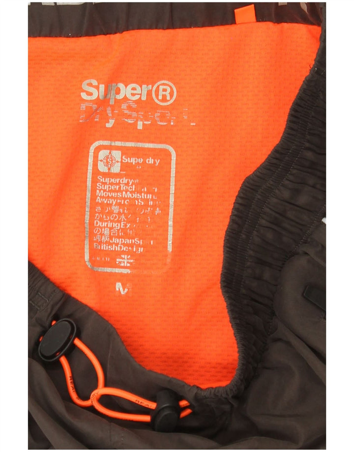 Superdry Shorts Deportivos Gráficos Negro Mediano Mujer