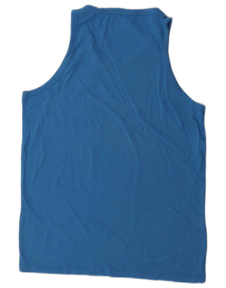 Jack & Jones Hombre Gráfico Chaleco Top Grande Algodón Azul