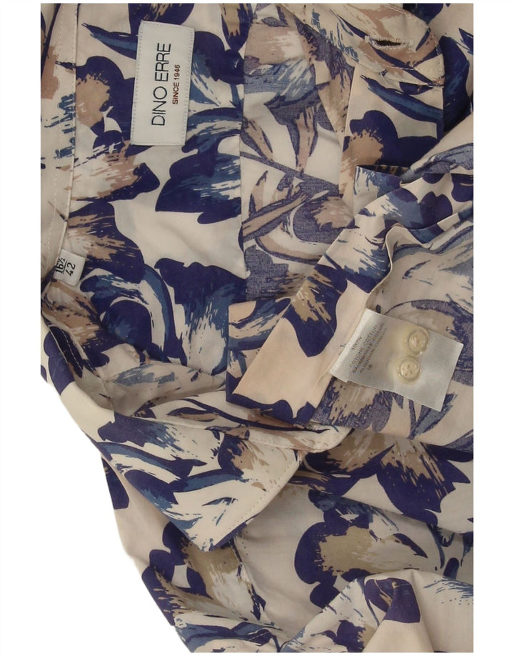 Dino Erre Camisa Hombre Talla 42 Grande Multicolor Floral