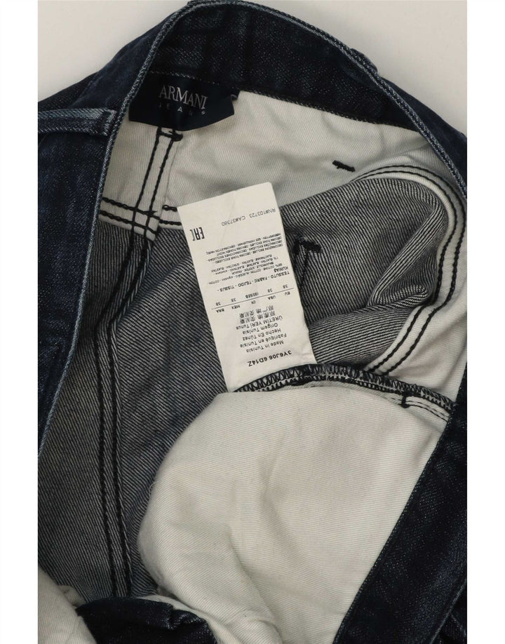 Armani Mens Slim Jeans W38 L34 Azul Marino Algodón